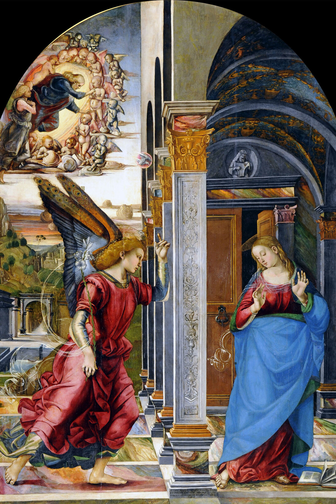 Luca Signorelli, Annunciazione, dettaglio, 1491, Pinacoteca Civica, Volterra