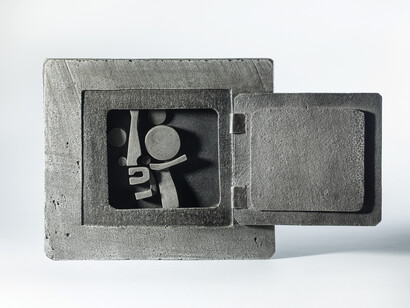 Geoffrey Clarke, Tankman, 1984, Aluminium, 53 x 22 x 7.5 cm, Unique, Courtesy of Pangolin London