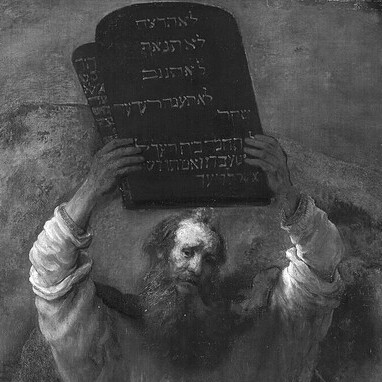 Moses Breaking the Tablets of the Law (1659) by Rembrandt
