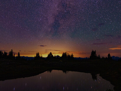 The vastness of the purple night sky invites introspection, encouraging us to explore the astrological insights that shape our lives
