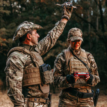 Special operations forces conducting drone training exercise
