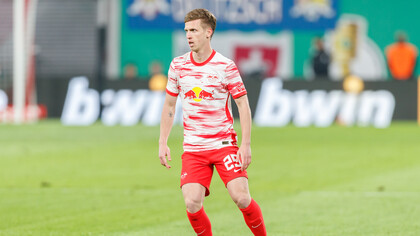 DFB-Pokal, RB Leipzig - 1. FC Union Berlin : Daniel Olmo Carvajal (RB Leipzig, 25), 20 avril 2022. Photo de Steffen Prößdorf