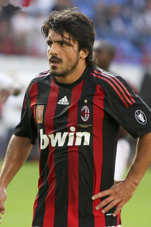 Gennaro Gattuso al Milan nel 2008 