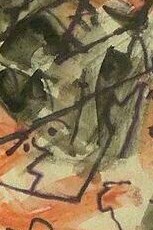 "Manifestaciones callejeras", Stanisław Osostowicz, acuarela sobre papel, 1932