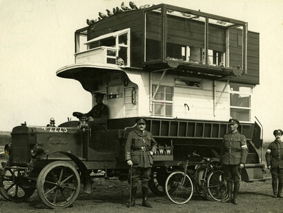 1999-20005 LGOC B-type bus (B2132) converted into a pigeon loft (for carrier pigeons) during the First World War