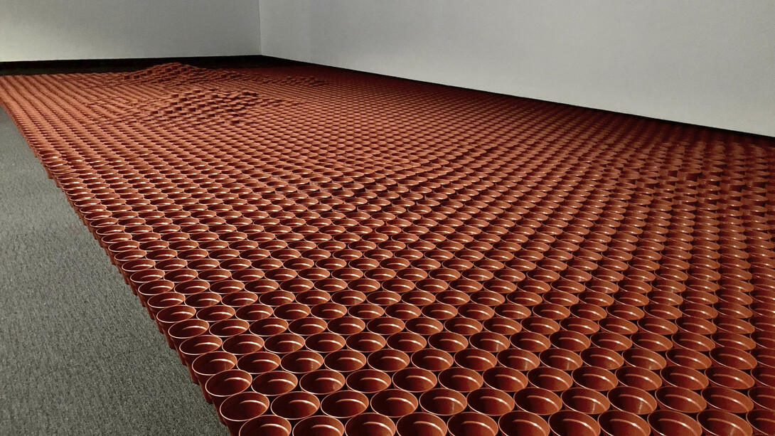 Artificial Conditions, 2019, 10,000 bio-degradable plant pots, dimensions variable