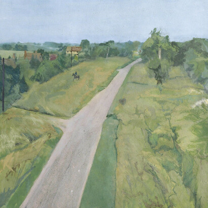 Michael Andrews, SAX A.D. 832 - First Painting, 1982.  Courtesy of Gagosian