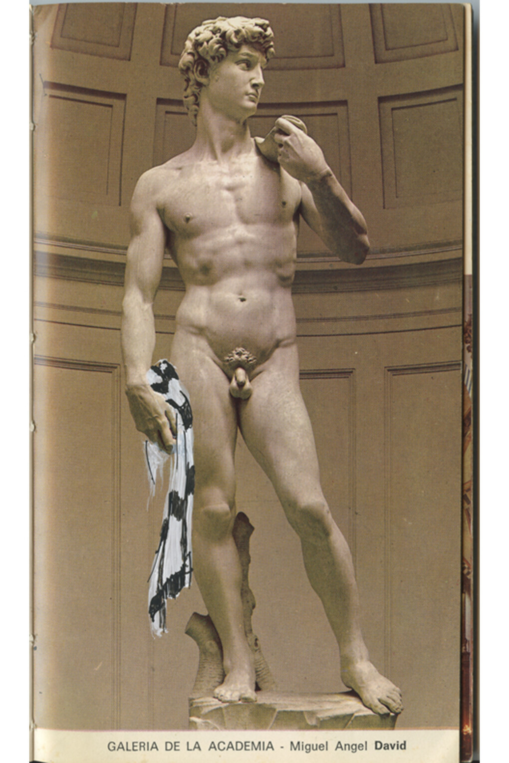 Eugenio Espinoza, Florencia, 1973, Softcover book, New Artistic Tourist Guide of Florence (1972), page 83, Acrylic and ink on paper, Centro de estudios de archivos audiovisuales y artísticos, Caracas