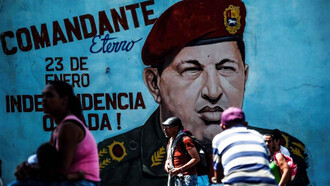 Mural de Hugo Chávez Frías en la ciudad de Caracas, Venezuela