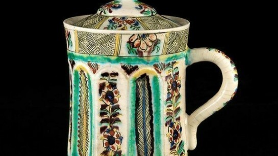 Kalfayan Collection, cover mug, glazed ceramic, 18 th century, Photographer Thanos Kartsoglou