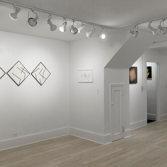 Gottfried Jager and Manfred Mohr, Generative aesthetics, exhibition view. Courtesy of Sous Les Etoiles Gallery