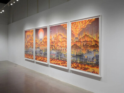 Simon Hughes, The fire, the flood and all the feelings, exhibition view. Courtesy of Blouin Division