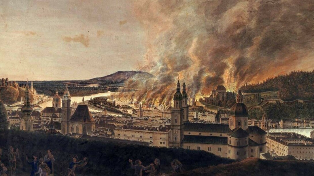 City in Flames. Courtesy of Salzburg Museum