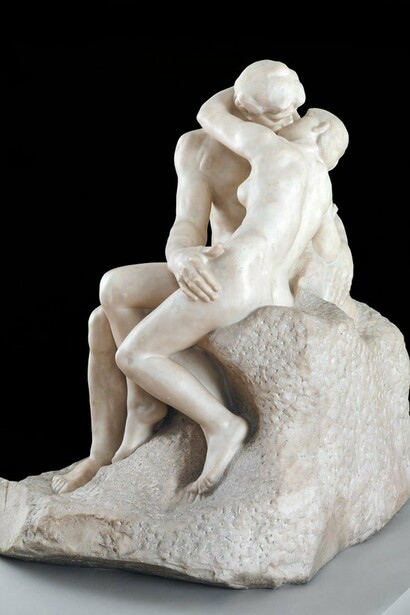 Auguste Rodin, The kiss 1901-04, Pentelican marble, 182.2 × 121.9 × 153 cm, Tate: purchased with assistance from the Art Fund and public contributions 1953, Image © Tate, London 2016. Courtesy of Art Gallery of NSW