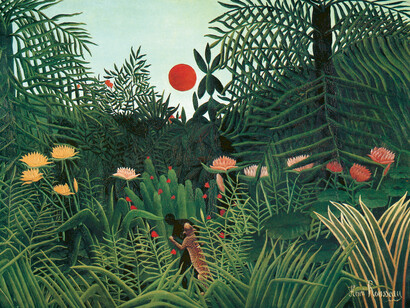 Nègre attaqué par un léopard, vers 1910. Huile sur toile, 114 x 162 cm. Kunstmuseum, Bâle.