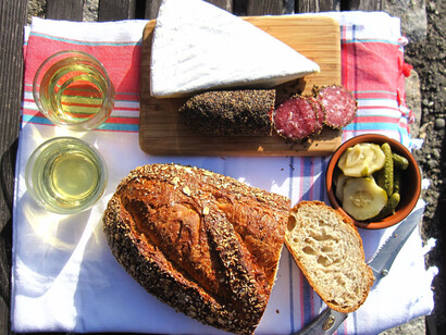 Tasty food in a picnic
