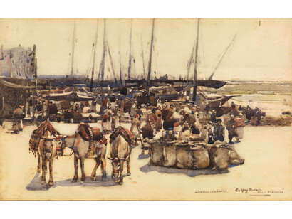 Arthur Melville, Pearl Fisheries, Watercolour on paper, 27.9 x 45.7 cm, Lent by Glasgow Life (Glasgow Museums) on behalf of Glasgow City Council: from the Burrell Collection, Photo © Glasgow Life