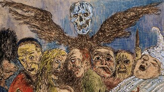 "Los pecados capitales dominados por la muerte", James Ensor, 1904