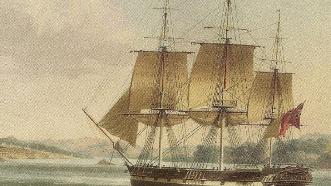 Westmorland, que zarpa de Livorno en 1778, Italia