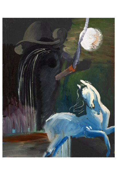 Nazim Ünal Yilmaz, Nite Smoking, 2018, oil on canvas, 50x40cm. Courtesy the artist and Harkawik, NYC