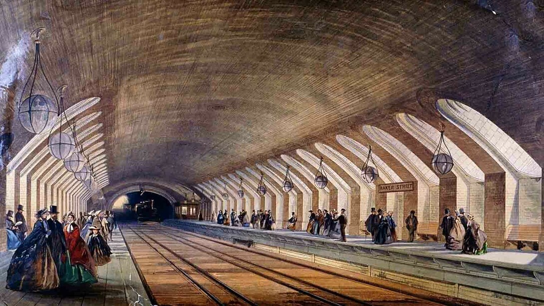 Convoglio in arrivo a Baker Street, 1863 