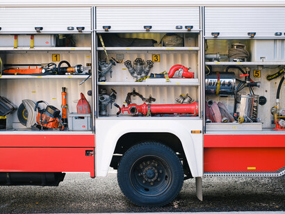Un camion dei pompieri simbolo per eccellenza delle emergenze