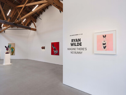 Installation of Ryan Wilde: Imagine There’s No Bunny, 2023. Courtesy of the Artist and UTA
Artist Space.