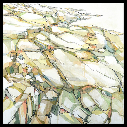 Darthea Cross, Waterline, 40x40, acrylic on canvas
