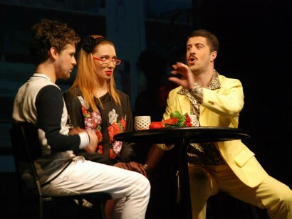 Mihailo (Jovan Krivokapić) Margit (Gordana Mićunović) and Mato (Emir Ćatović)