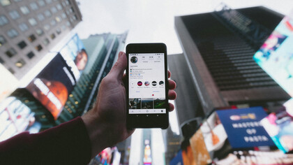 A user using social media