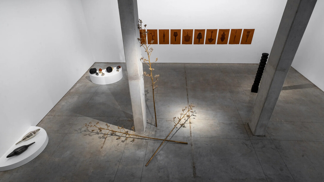 M’barek Bouhchichi, Black seeds, exhibition view. Courtesy of Selma Feriani Gallery