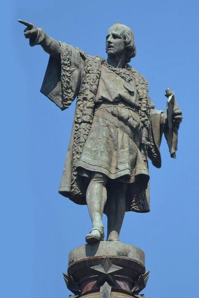 Monumento a Cristobal Colón en Barcelona, España