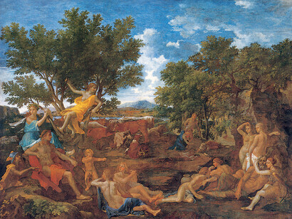 Apollons Werben um Daphne, 1664. Öl auf Leinwand, 155 x 200 cm. Musée du Louvre, Paris.