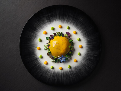 Chenot Detox, carrots, pumpkin, porcini terrine