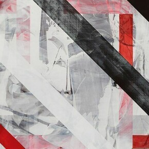 Kevin Appel, detail of Shame, 2014, Acrylic, oil, and UV cured ink on canvas over panel, 84 x 72 inches, 213.4 x 182.9 cm