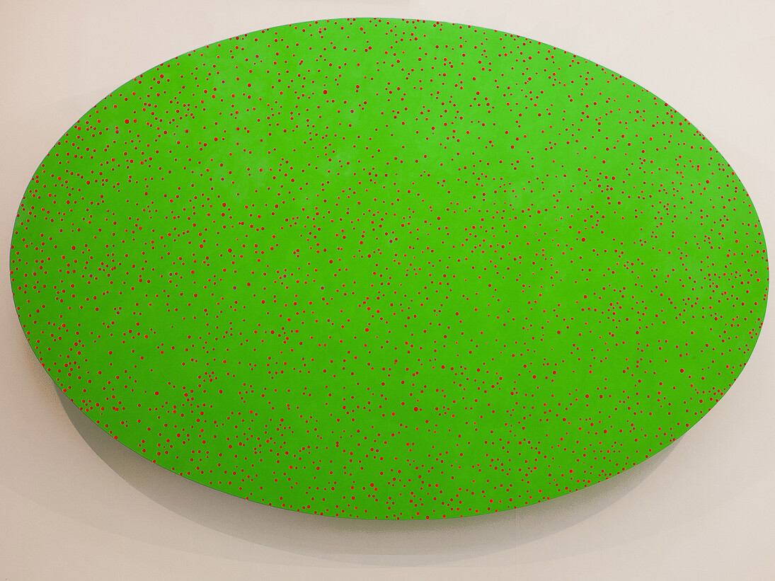 Didier Mencoboni, O, 2015, Acrylique sur toile, 450 x 280 cm, Courtesy Galerie Eric Dupont Pierre
