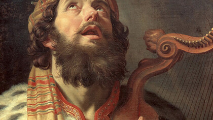 König David spielt Harfe