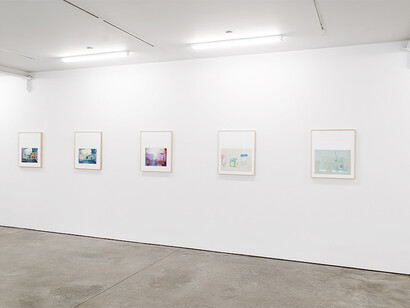Tim Braden, installation of "Porthmeor" exhibition, 2014. Courtesy of Ryan Lee, New York.