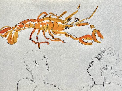Crostaco Aspis che vola
