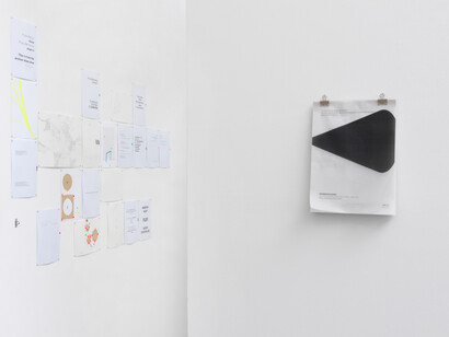 María José Arjona, Sediments. Sono-Choreo-Geo-Graphic attunements, ausstellungsansicht. Mit freundlicher genehmigung der Galerie Barbara Thumm