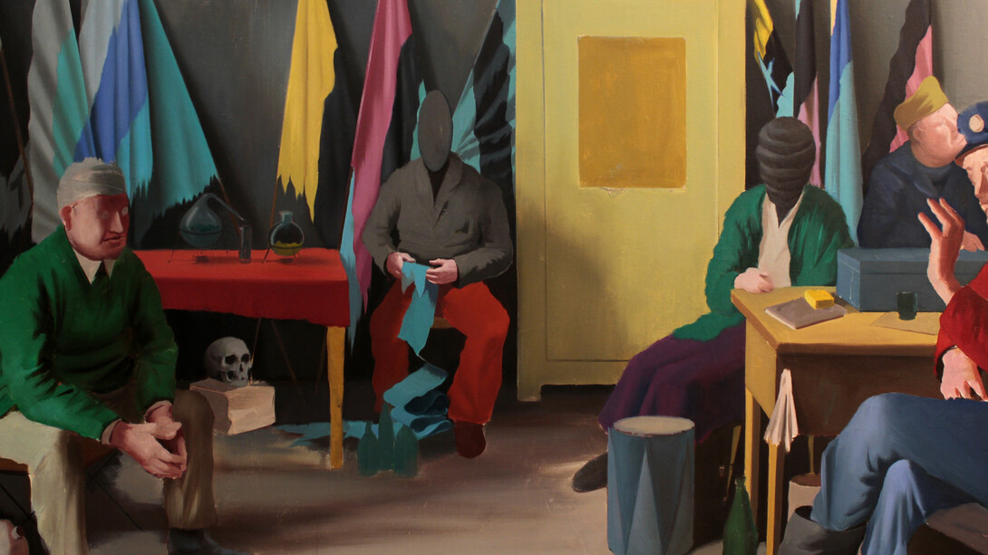 Mihael Milunovic, The Cell, 2018, oil on canvas, 140 X 210 cm. Courtesy of AD gallery