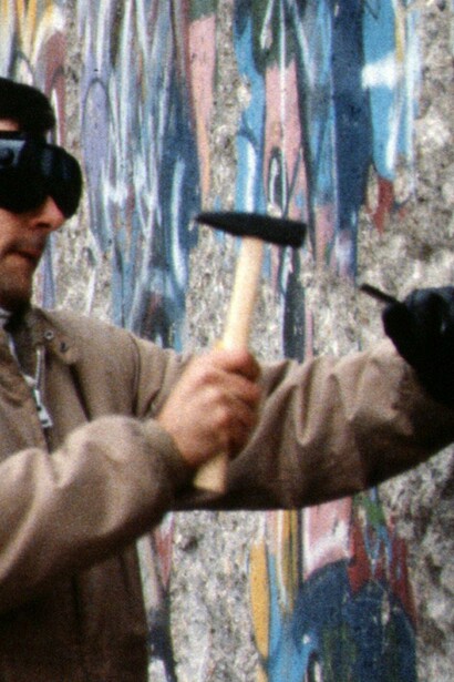 Imágenes de la caída del Muro de Berlín, 1989, Berlín, Alemania