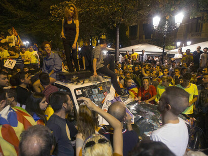 Momentos de tensión durante la noche del 20 de septiembre en Barcelona