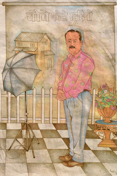 Roshan Chhabria, Marriage photography in studio, 2025. Courtesy of Sakshi Gallery