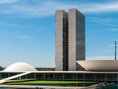 Palácio do Itamarty, sede do Ministério das Relações Exteriores em Brasília, a capital do Brasil, no Distrito Federal