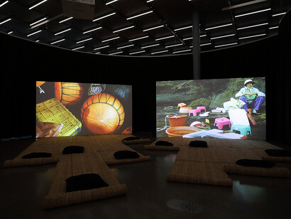 Freeing the voice, ausstellungsansicht. Mit freundlicher genehmigung des Kunsthaus Graz