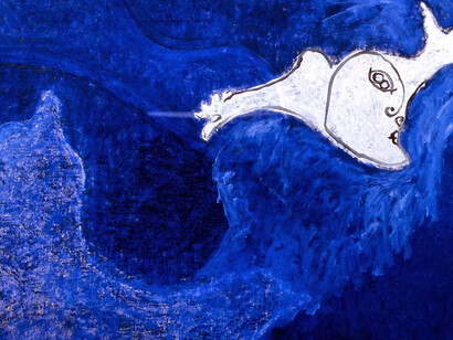Osvaldo Licini. "Amalassunta su fondo blu"
