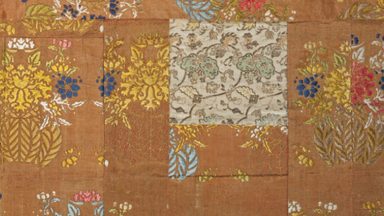 Ceremonial Priest’s Robe, kesa, Edo period, ca. 1700 Japan Silk and paper with gold leaf H 118 cm; W 197 cm