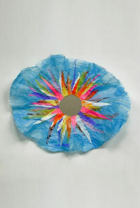 Rita Coelho, Untitled, 2013, recycled plastic bags, mirror