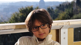 My beautiful brother Gabriel in front of St. Peter's Basilica, Rome, Italy